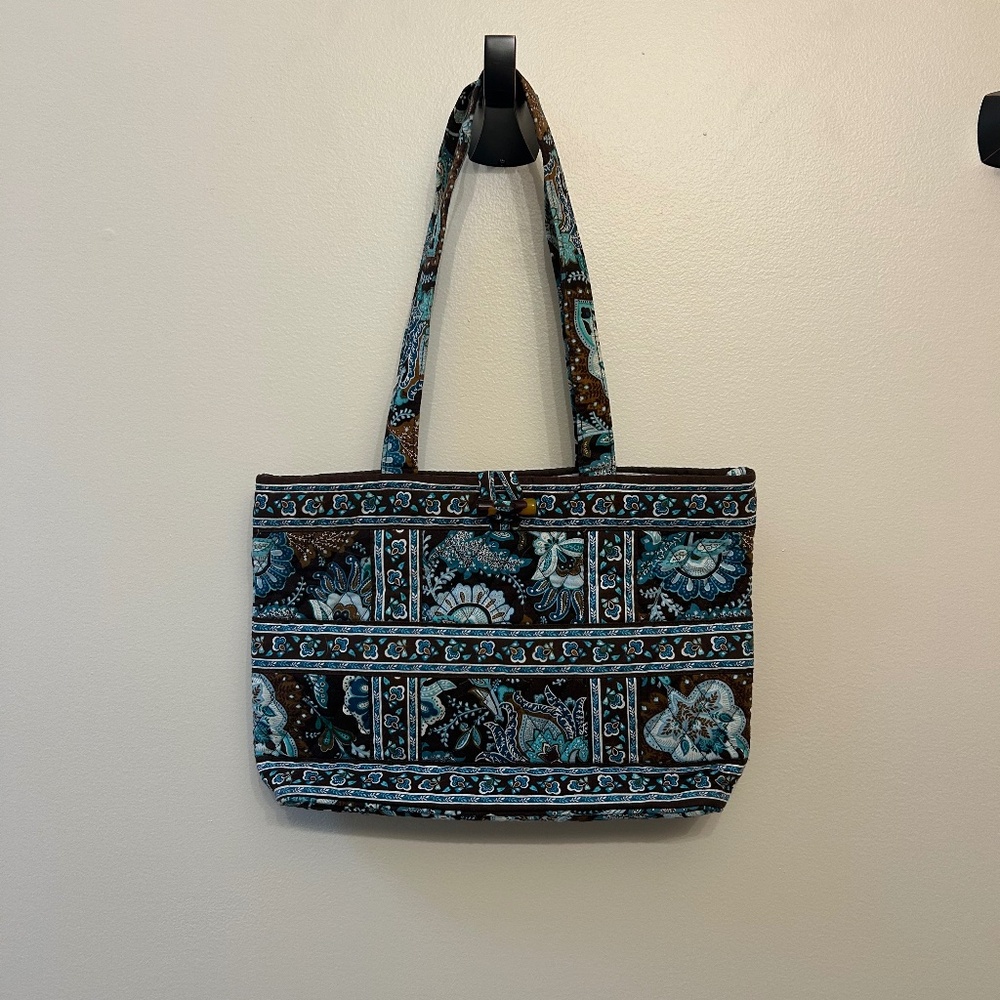 Vera Bradley Retired Java Blue Small Toggle Tote - image 1